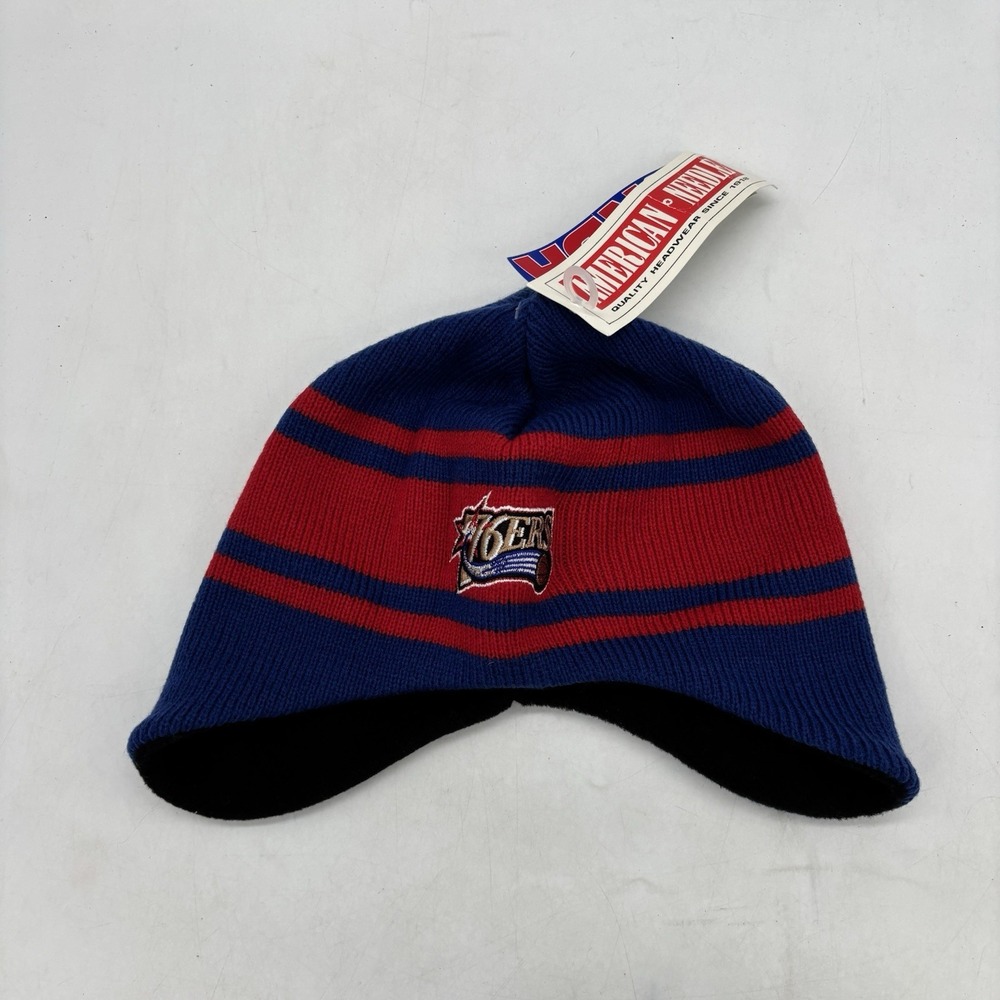 PHILADELPHIA 76ERS BEANIE AUTHENTIC CUFFED BY AMERICAN NEEDLE OSFA NEW